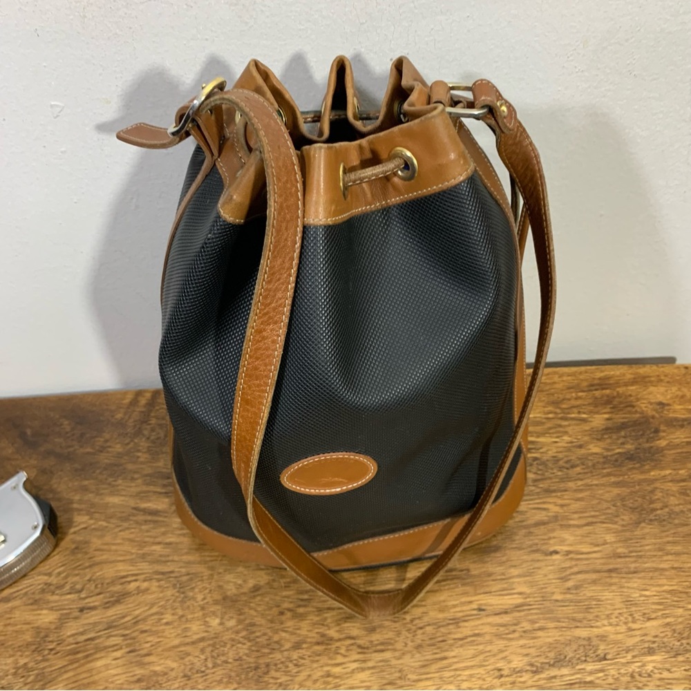 Longchamp Black and Brown Crossbody Bag - Picture 2 of 11